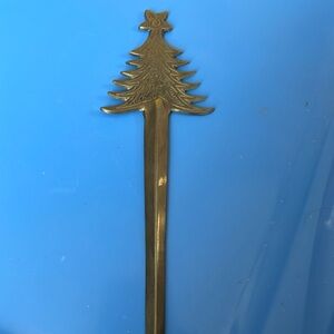 Vintage Brass Christmas Tree Letter Opener